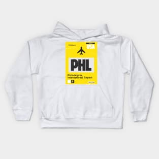 PHL Philadelphia airport yellow Kids Hoodie